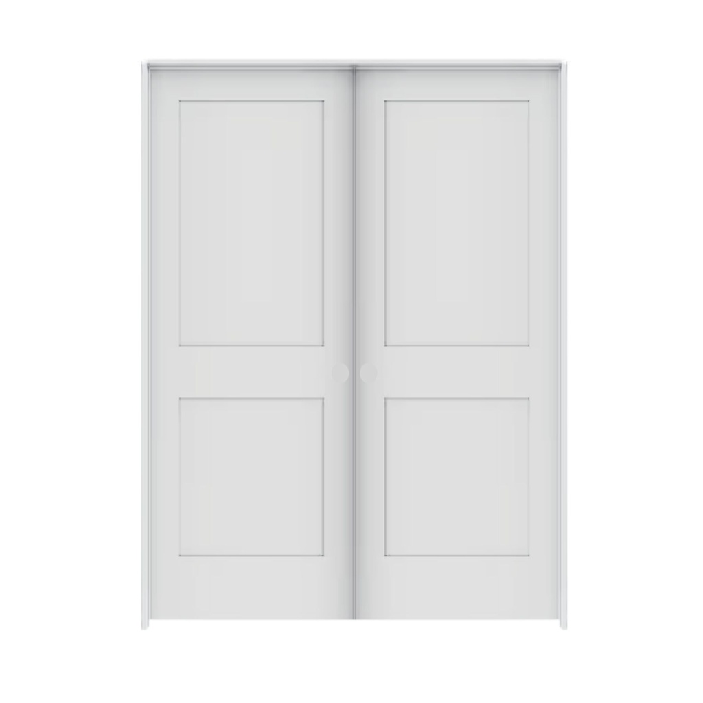 2PSH5080DBL - 2 Panel Shaker Interior Door 5'0" x 8'0" DOUBLE