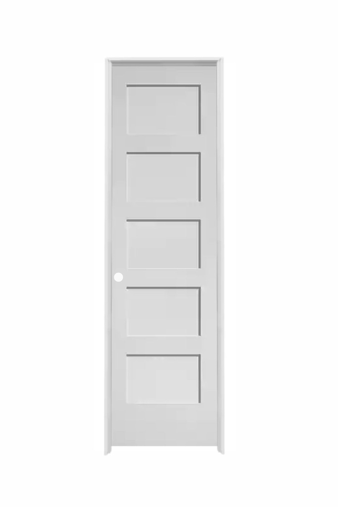 5PSH2068RH -- 5 Panel Shaker Door 2'0" x 6'8" RIGHT