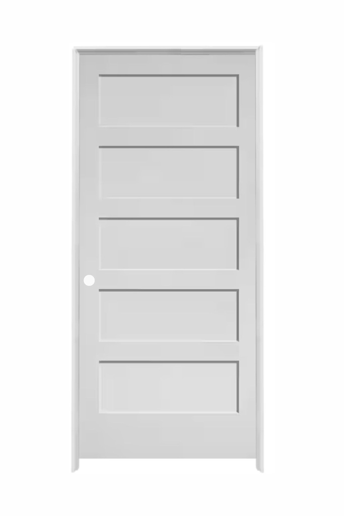 5PSH3068RH -- 5 Panel Shaker Door 3'0" x 6'8" RIGHT