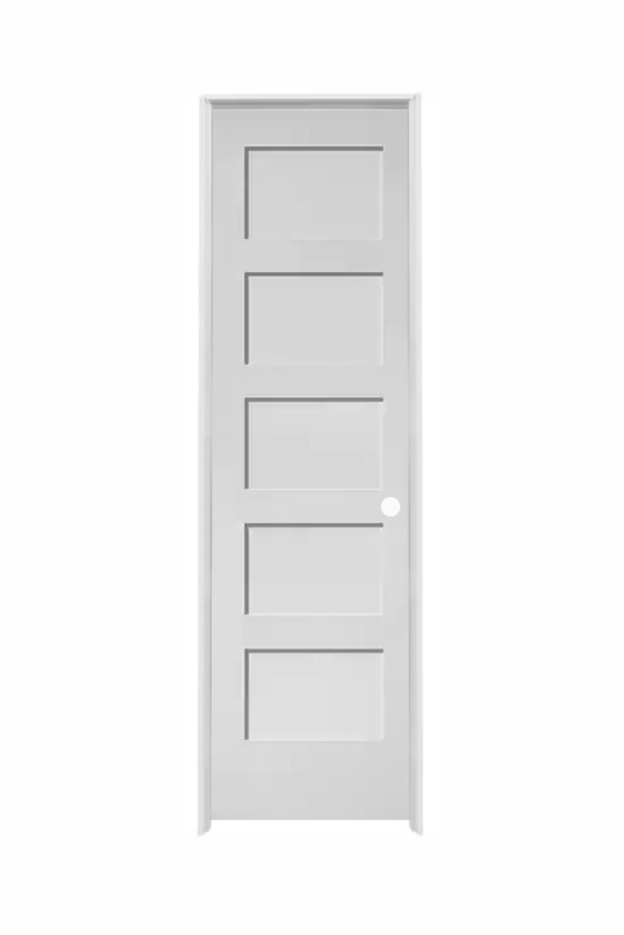 5PSH2468LH -- 5 Panel Shaker Door 2'4" x 6'8" LEFT