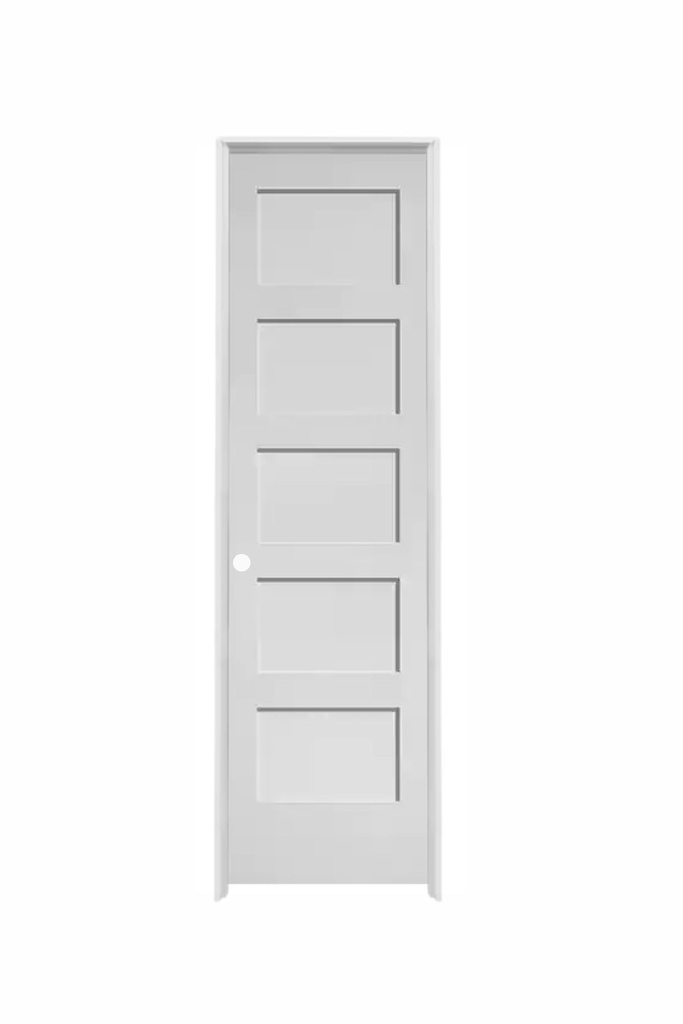 5PSH 1668 RH -- 5 Panel Shaker Door 1'6" x 6'8" RIGHT