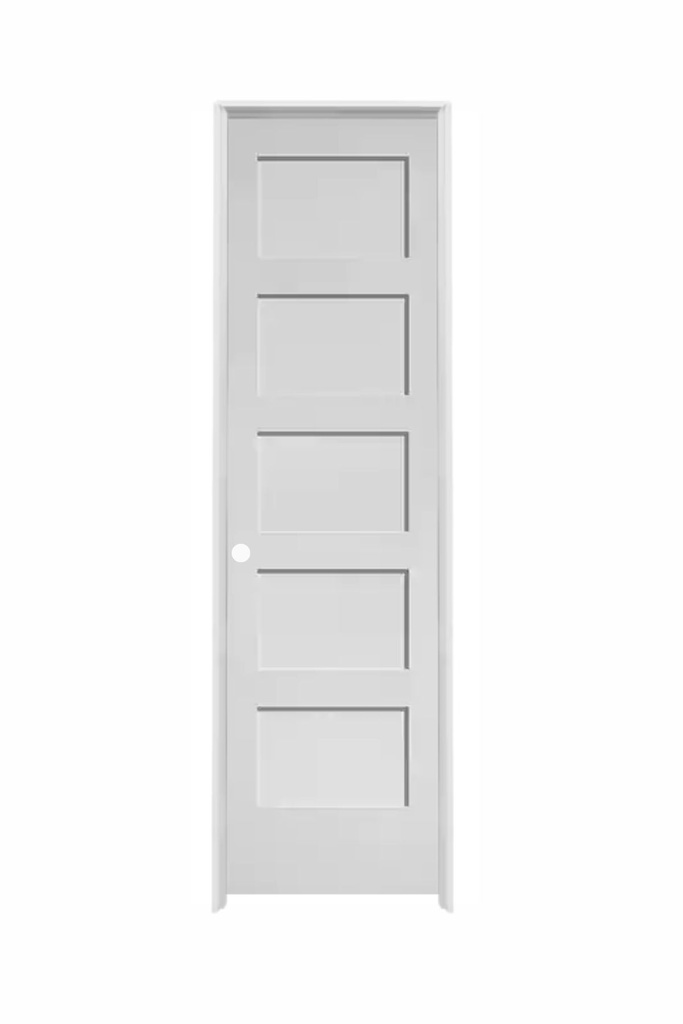 5PSH 1680 RH -- 5 Panel Shaker Door 1'6" x 8'0" RIGHT