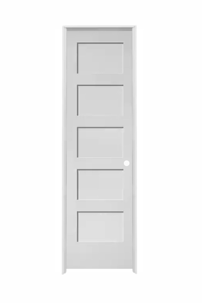 5PSH2080LH -- 5 Panel Shaker Door 2'0" x 8'0" LEFT