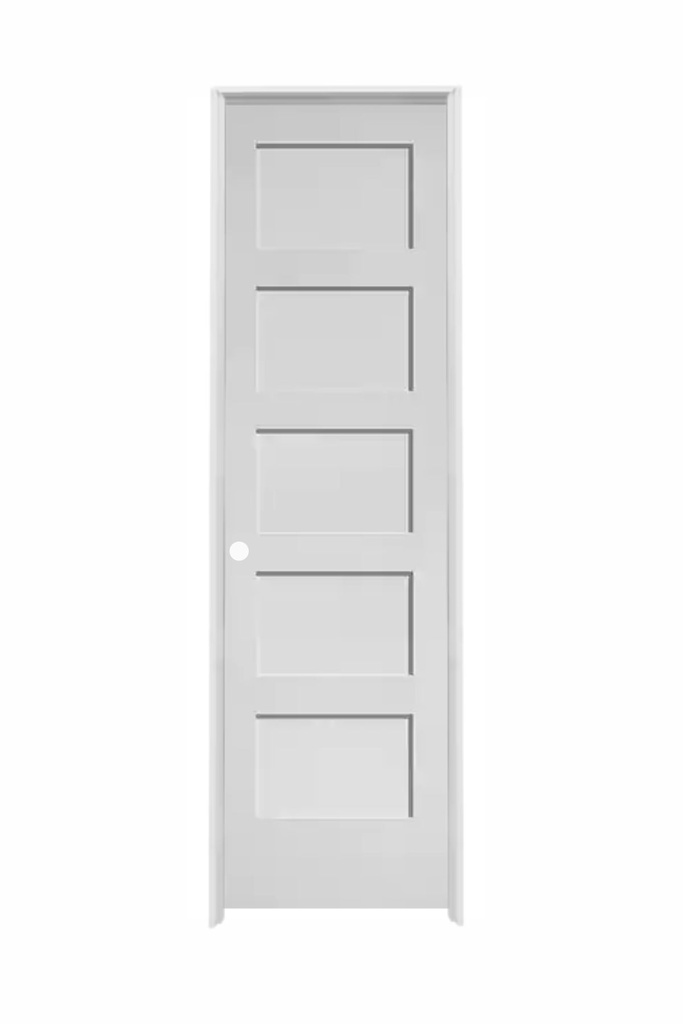 5PSH2080RH -- 5 Panel Shaker Door 2'0" x 8'0" RIGHT