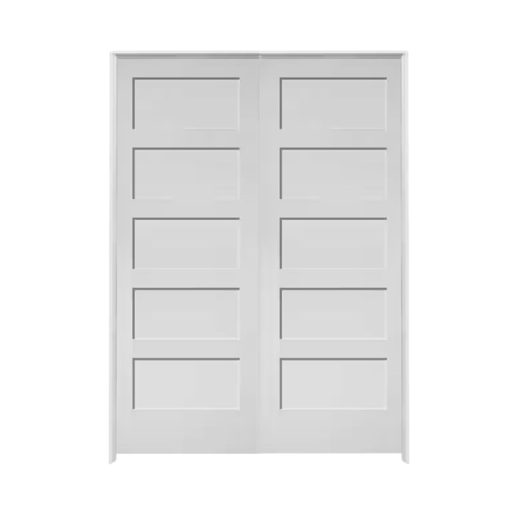 5PSH5068DBL -- 5 Panel Shaker Door 5'0" x 6'8" DOUBLE