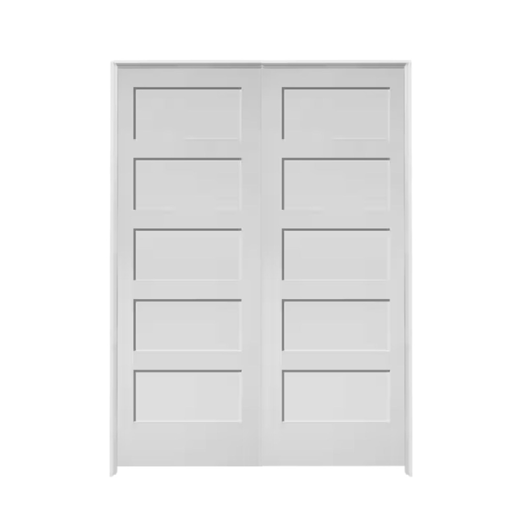 5PSH5080DBL -- 5 Panel Shaker Door 5'0" x 8'0" DOUBLE