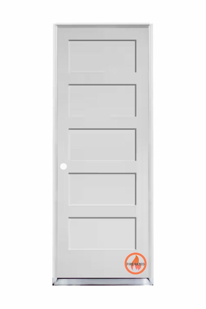 HG5PSH2868RH -- 5 Panel Shaker House to Garage 2'8" x 6'8" RIGHT