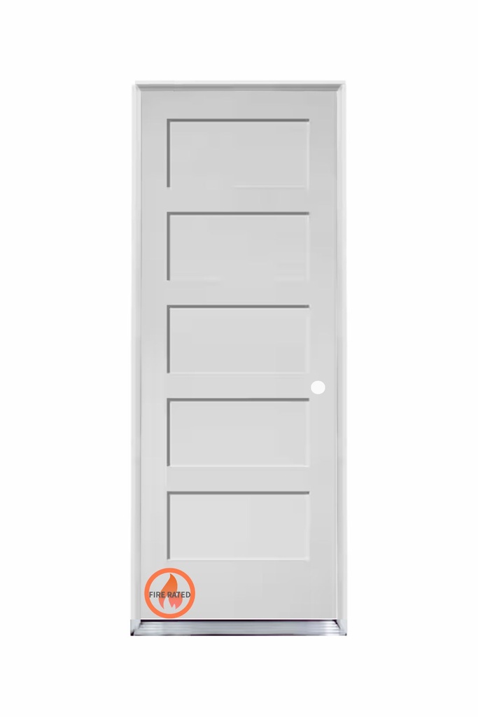 HG5PSH2868LH -- 5 Panel Shaker House to Garage 2'8" x 6'8" LEFT