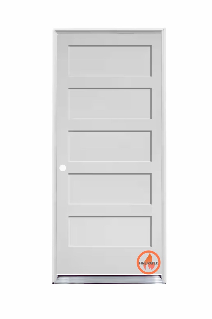 HG5PSH3080RH -- 5 Panel Shaker House to Garage 3'0" x 8'0" RIGHT