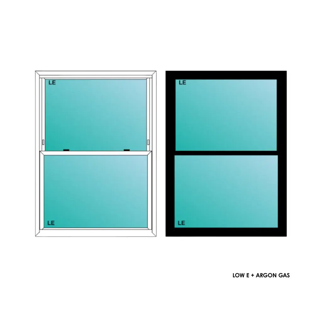 ELEVATE WINDOWS: 3850 BLK SH 44x60