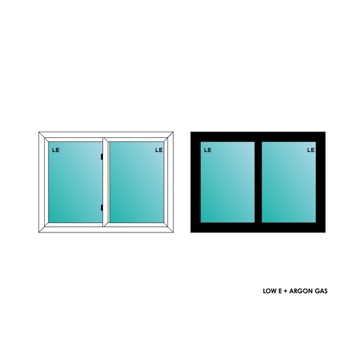 [ELE4020BLKSVS] ELEVATE WINDOWS:4020 BLK SVS 48X24
