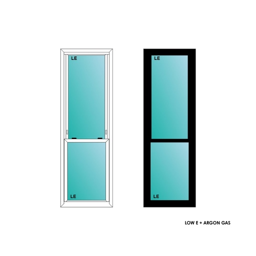 [ELE2060BLKSH] ELEVATE WINDOWS:2060 BLK SH 24X72