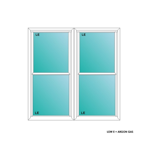 [ELE5050WHTWSH] ELEVATE WINDOWS:5050 WH TWIN SH 60"X60" B9