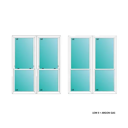 [ELE5050WHTWSH] ELEVATE WINDOWS:5050 WH TWIN SH 60"X60" B9
