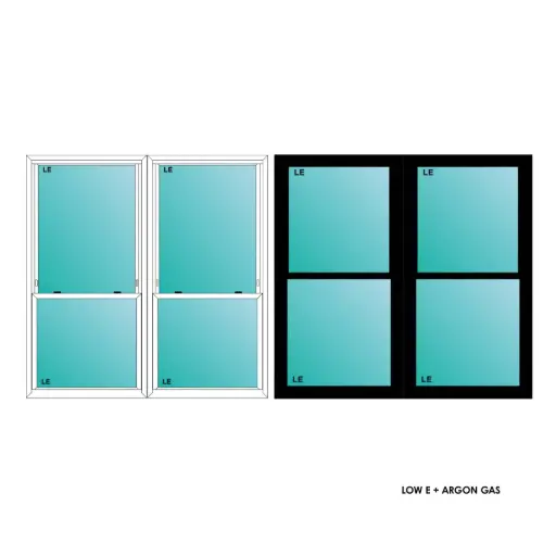 [ELE5050BLKSHTWIN] ELEVATE WINDOWS:5050 TWIN BLK SH 60X60