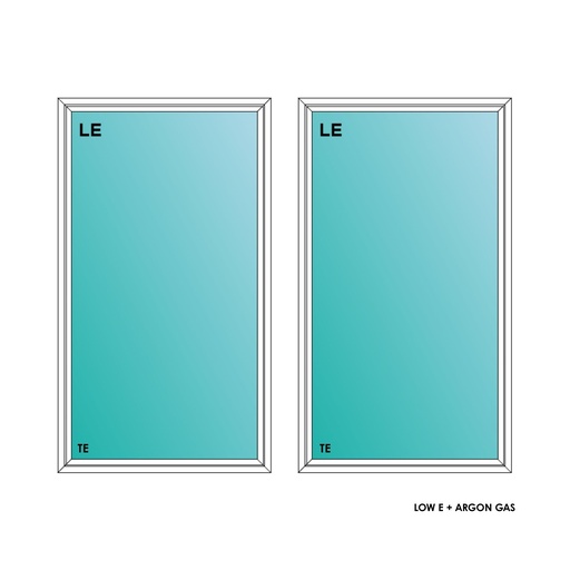 [ELE5080WHPW TEMPERED] ELEVATE WINDOWS:5080 WH PW 60x96