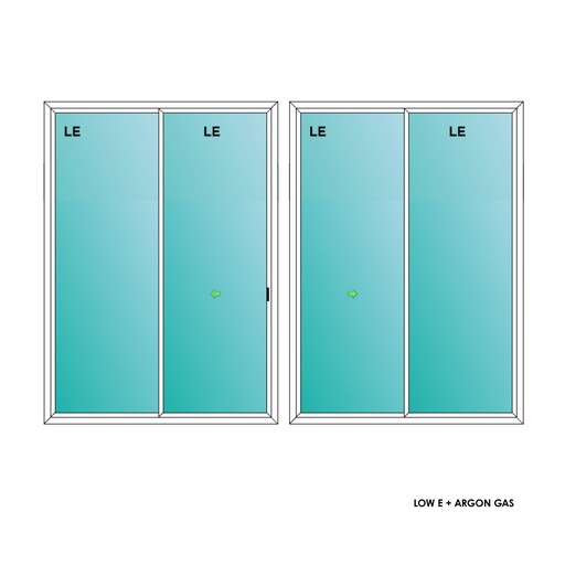 [ELE6080PDSLWH] ELEVATE WINDOWS:6080 SLIDING PATIO DOOR 72X96