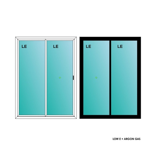 [ELE5068PDSLBLK] ELEVATE WINDOWS:5068 SLIDING PATIO DOOR BLK 60x80