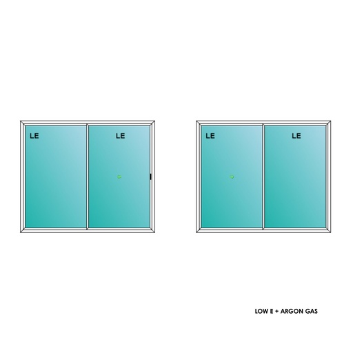 [ELE8068PDSL] ELEVATE WINDOWS:8068 SLIDING PATIO DOOR 96X80