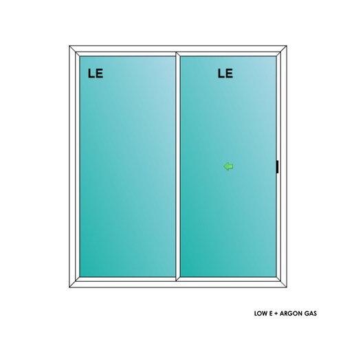 [ELE8080PDSLWH] ELEVATE WINDOWS:8080 SLIDING PATIO DOOR 96X96