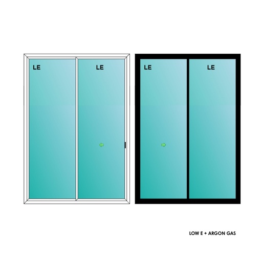 [ELE6080PDSLBLK] ELEVATE WINDOWS:6080 SLIDING PATIO DOOR BLK 72x96