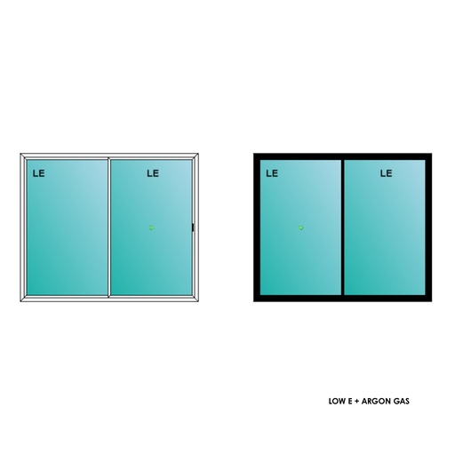 [ELE8068PDSLBLK] ELEVATE WINDOWS:8068 SLIDING PATIO DOOR BLK 96x80