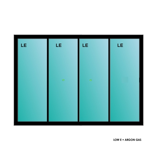 [ELE10068PDSLBLK] ELEVATE WINDOWS:10068 SLIDING PATIO DOOR BLK 120X80
