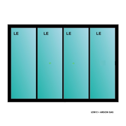 [ELE10080PDSLBLK] ELEVATE WINDOWS:10080 SLIDING PATIO DOOR BLK 120X96