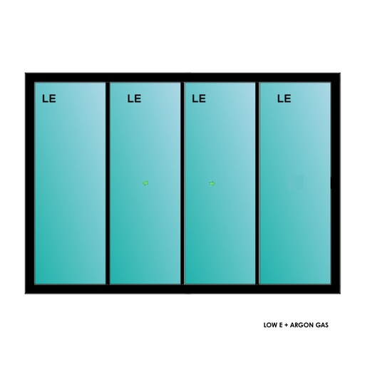 [ELE12068PDSLBLK] ELEVATE WINDOWS:12068 SLIDING BLK PATIO DOOR 144X80