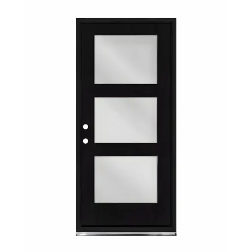 [1009R-EXFD] EXTERIOR DOOR:EXTERIOR FIBERGLASS WITH 3 FLUSH GLAZE RH 3'0 x 8'0" **1009R**