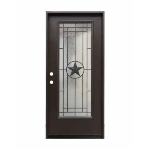 [1016R-EXFD] EXTERIOR DOOR:EXTERIOR FIBERGLASS WITH BLACK PAINTED RH 3'0 x 8'0" **1016R**