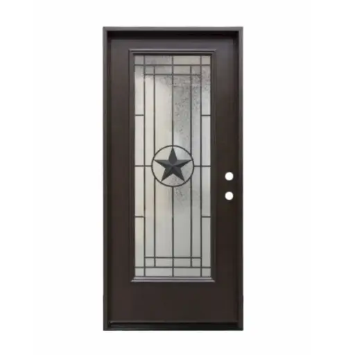 [1016L-EXFD] EXTERIOR DOOR:EXTERIOR FIBERGLASS WITH BLACK PAINTED LH 3'0 x 8'0" **1016L**