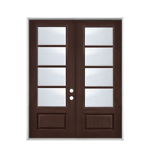 [1080R-EXFD] EXTERIOR DOOR:EXTERIOR FIBERGLASS WITH 8 FLUSH GLAZE 717# STAIN RH 3'0 x 6'8" **1080R**DBL 72x80