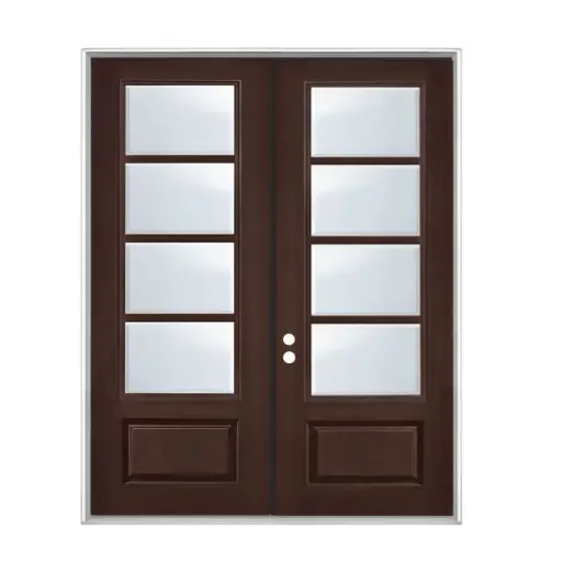 [1085R-EXFD] EXTERIOR DOOR:EXTERIOR FIBERGLASS WITH 8 FLUSH GLAZE 717# STAIN RH 3'0 x 8'0" **1085R**DBL 72x96