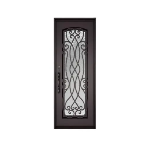 [IRON5400RH] IRON DOOR - 3 FT X 6 FT . 8 inch  Palencia Wrought Iron Entry Door Right Swing