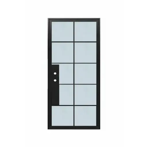 [IRON3300RH] IRON DOOR - 3 ft. x 6 ft. 8 in. 10 Lite Wrought Iron door right hand