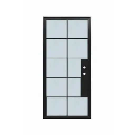 [IRON3300LH] IRON DOOR - 3 ft. x 6 ft. 8 in. 10 Lite Wrought Iron door left hand