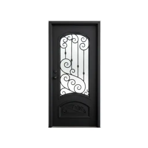 [IRON4600RH] IRON DOOR - Cielo3 ft. x 8 ft. Bronze Exterior Wrought Iron Pre hung Door  right hand
