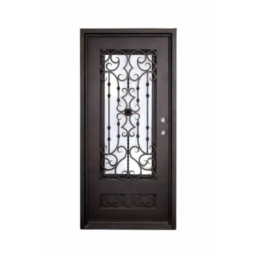 [IRON3000LH] IRON DOOR -Audrey 3 ft. x 8 ft  Exterior Single Wrought Iron Pre hung Door left hand