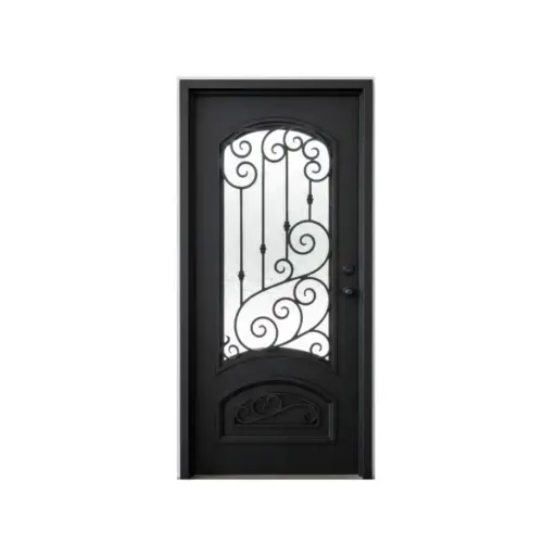 [IRON4600LH] IRON DOOR - Cielo3 ft. x 8 ft. Bronze Exterior Wrought Iron Pre hung Door  left hand