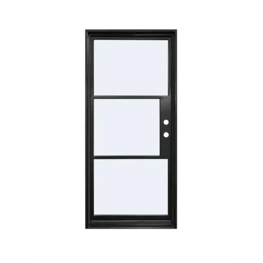 [IRON2000LH] IRON DOOR -3 ft. x 8 ft. Single Exterior Wrought Iron Door low e left hand