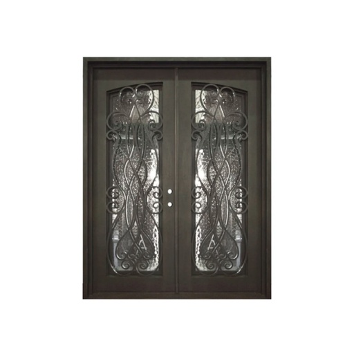 [IRON5600LH] IRON DOOR - 72 X80 LH Palencia Double Wrought Iron Entry Door Left Swing