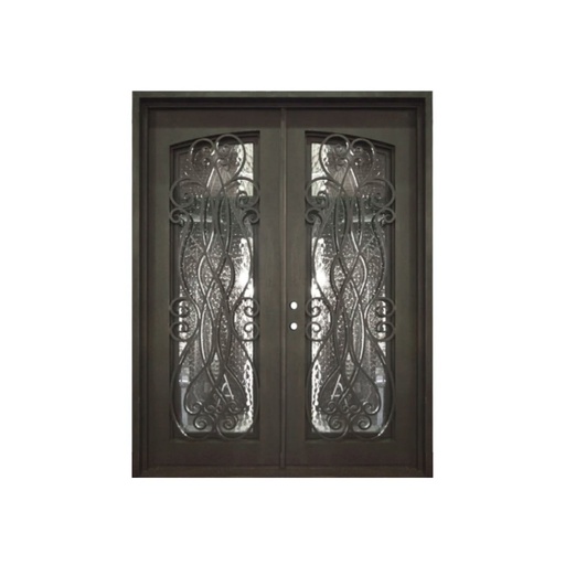 [IRON5600RH] IRON DOOR - 72 X80 RH Palencia Double Wrought Iron Entry Door Right Swing