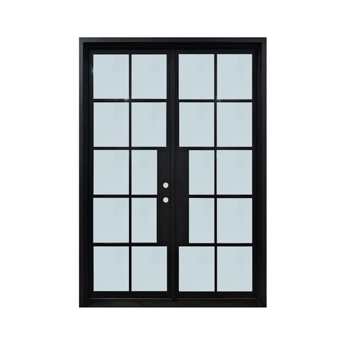 [IRON3500LH] IRON DOOR - 6ft x 6ft .8inch 10 Lite Wrought Iron door left hand