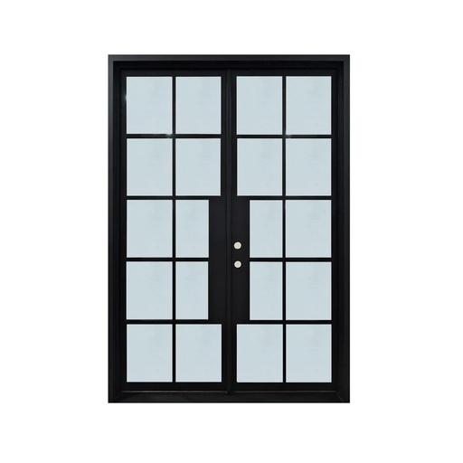 [IRON3500RH] IRON DOOR - 6ft x 6ft .8inch 10 Lite Wrought Iron door right hand