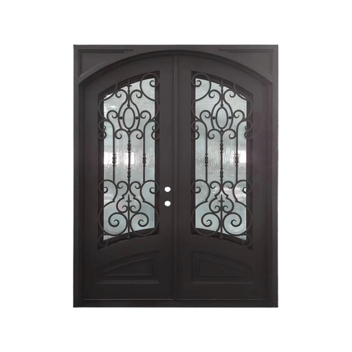 [IRON4800LH] IRON DOOR - Bette 6ft. x 8ft Double Wrought Iron Pre hung Front Door left hand