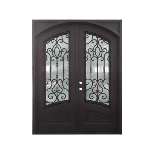 [IRON4800RH] IRON DOOR - Bette 6ft. x 8ft Double Wrought Iron Pre hung Front Door right hand