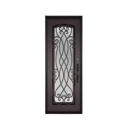 [IRON5500LH] IRON DOOR - 3 FT X 8 FT Palencia Wrought Iron Entry Door left hand swing