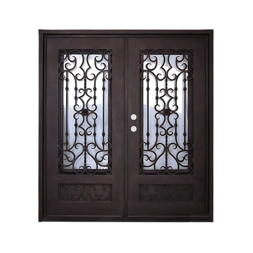 [IRON3200RH] IRON DOOR - 6 ft x 8ft inch double door low e right hand