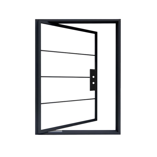[IRON4904LH] IRON DOOR -   Exterior 4 Lite French Pivot Door with Clear Low-E Glass left hand IRON4904 6080